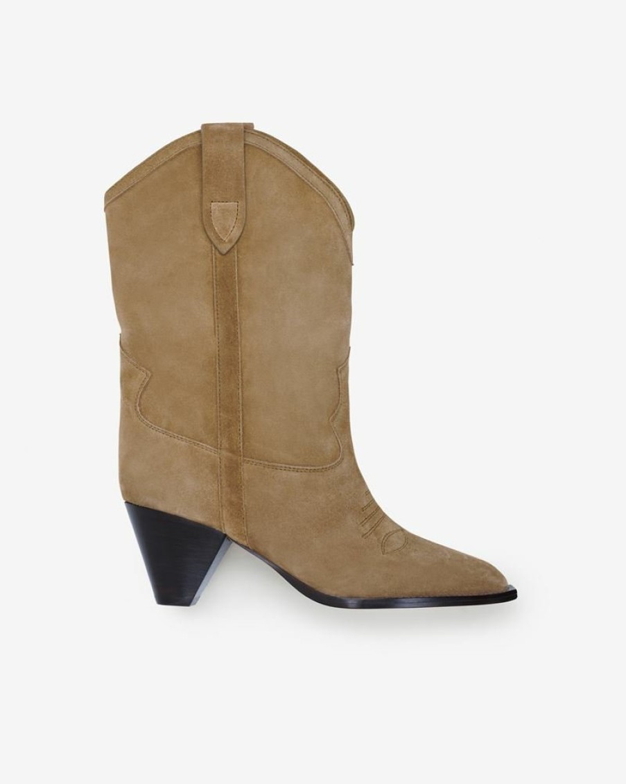 Shoes Isabel Marant | Luliette Calf Velvet Leather Low Boots