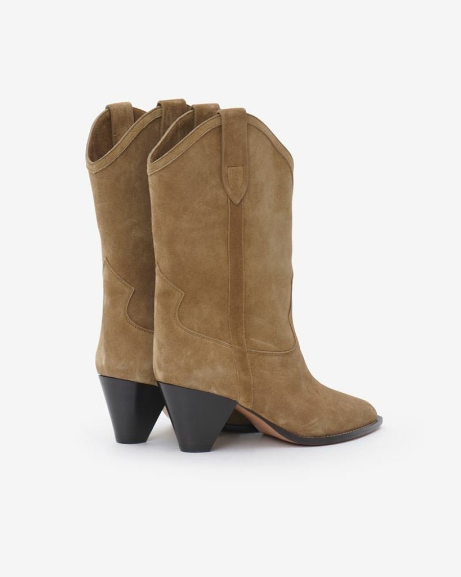 Shoes Isabel Marant | Luliette Calf Velvet Leather Low Boots