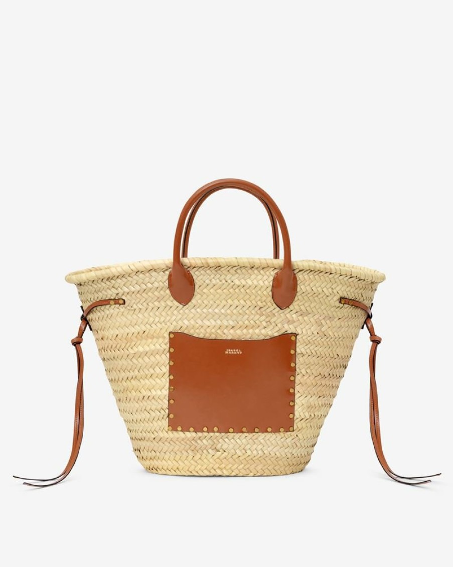 Bags Isabel Marant | Cadix Raffia And Leather Basket Bag