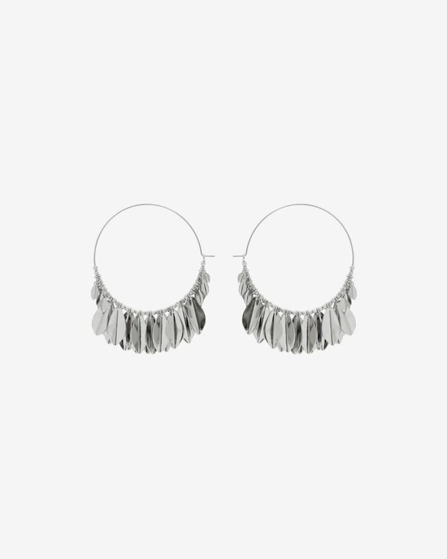 Accessories Isabel Marant | Metal Shiny Leaf Hoop Earrings