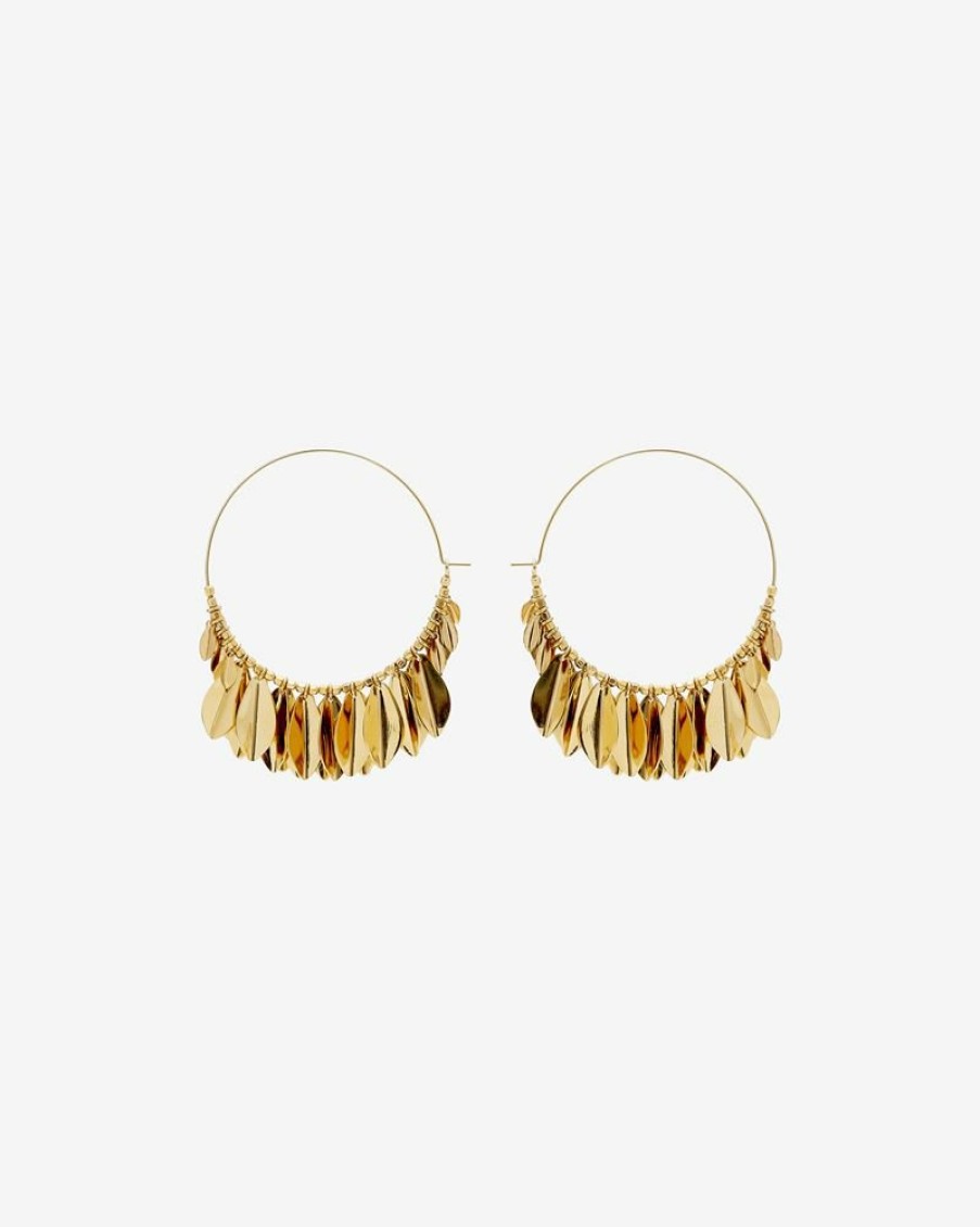 Accessories Isabel Marant | Metal Shiny Leaf Hoop Earrings