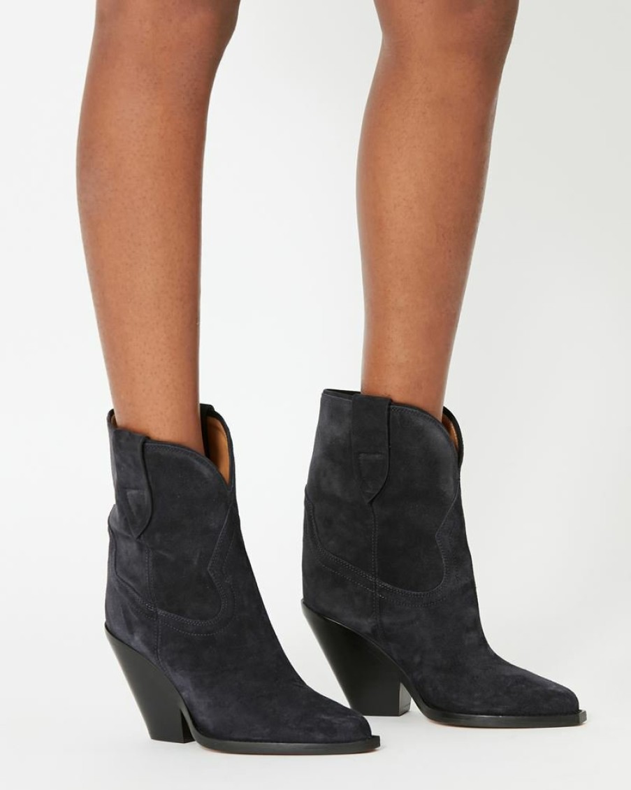 Shoes Isabel Marant | Leyane Calf Suede Leather Low Boots